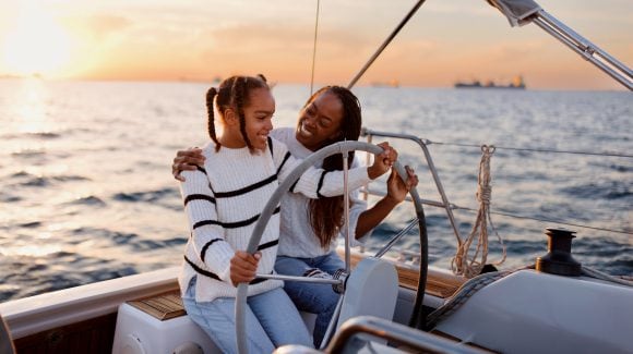 Mother & daughter sailing